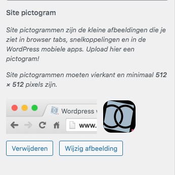 wordpress site-identiteit